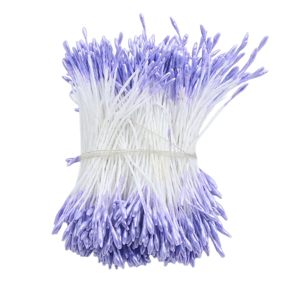 360 Stück 1 mm perlmuttartige künstliche Blumenstempel für Blumenarrangements und DIY-Handwerk, Perlglanz-Blumenherzen, Heimdekoration – Detail 4
