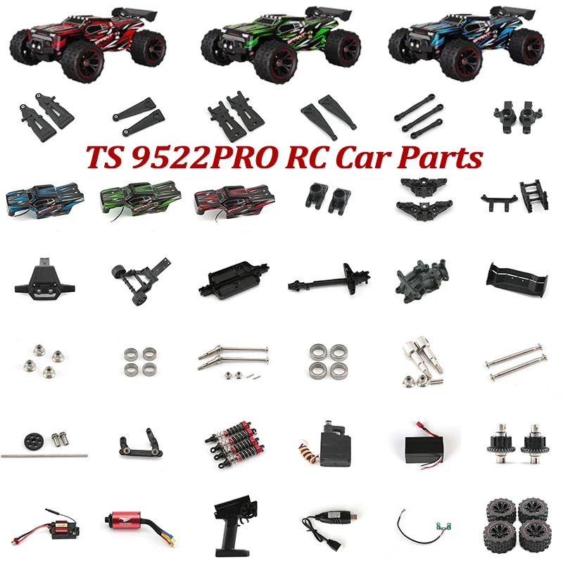 

SCY 9522PRO 1/16 RC Car Original parts Front Arm swing Drive shaft Bearings Steering tie rod Steering cup Motor Car body shell