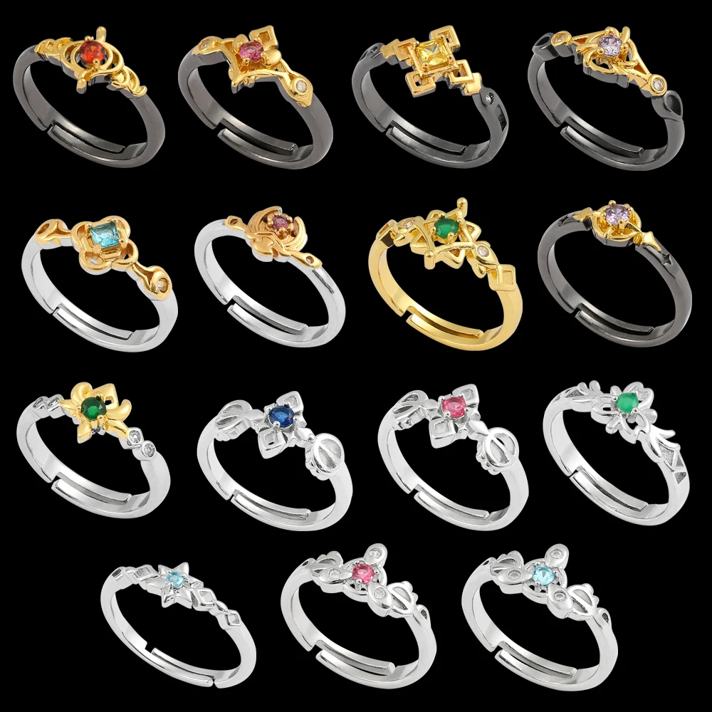 Anime Game Genshin Impact Accessories Metal Adjustable Rings Women Jewelry Fashion Finger Ring Men Accessories