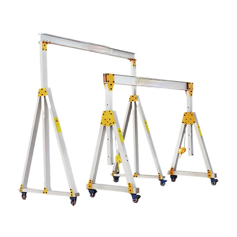 Customized 1T-5T Foldable Mini Aluminum Mobile Gantry Crane 500kg Portable Gantry Crane Mini Small Electric Mobile Gantry Crane