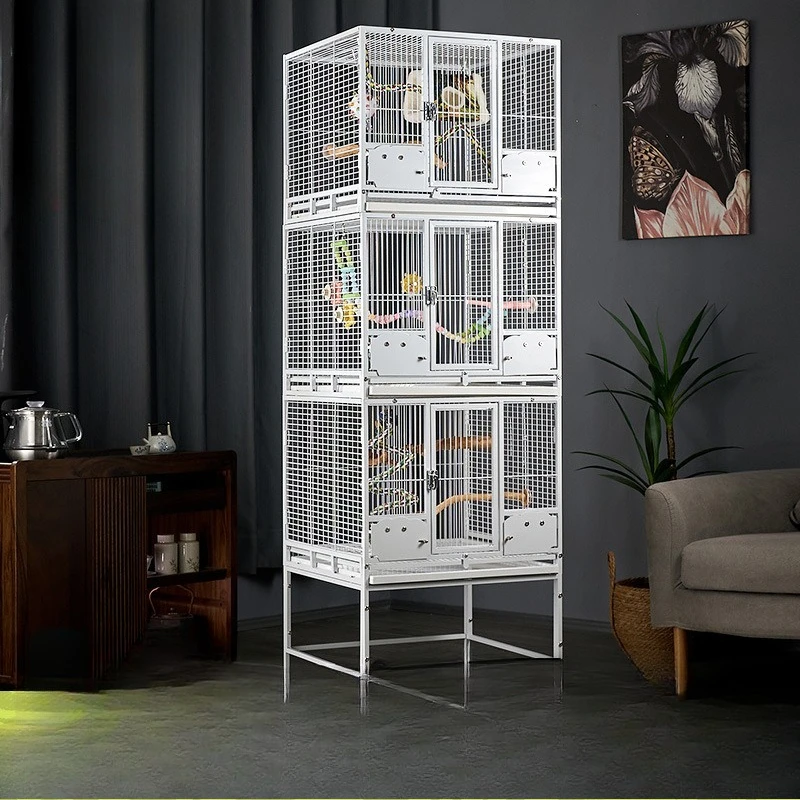 

Parrot Large Metal Bird Cage Luxury Villa Cage Double Breeding Cage