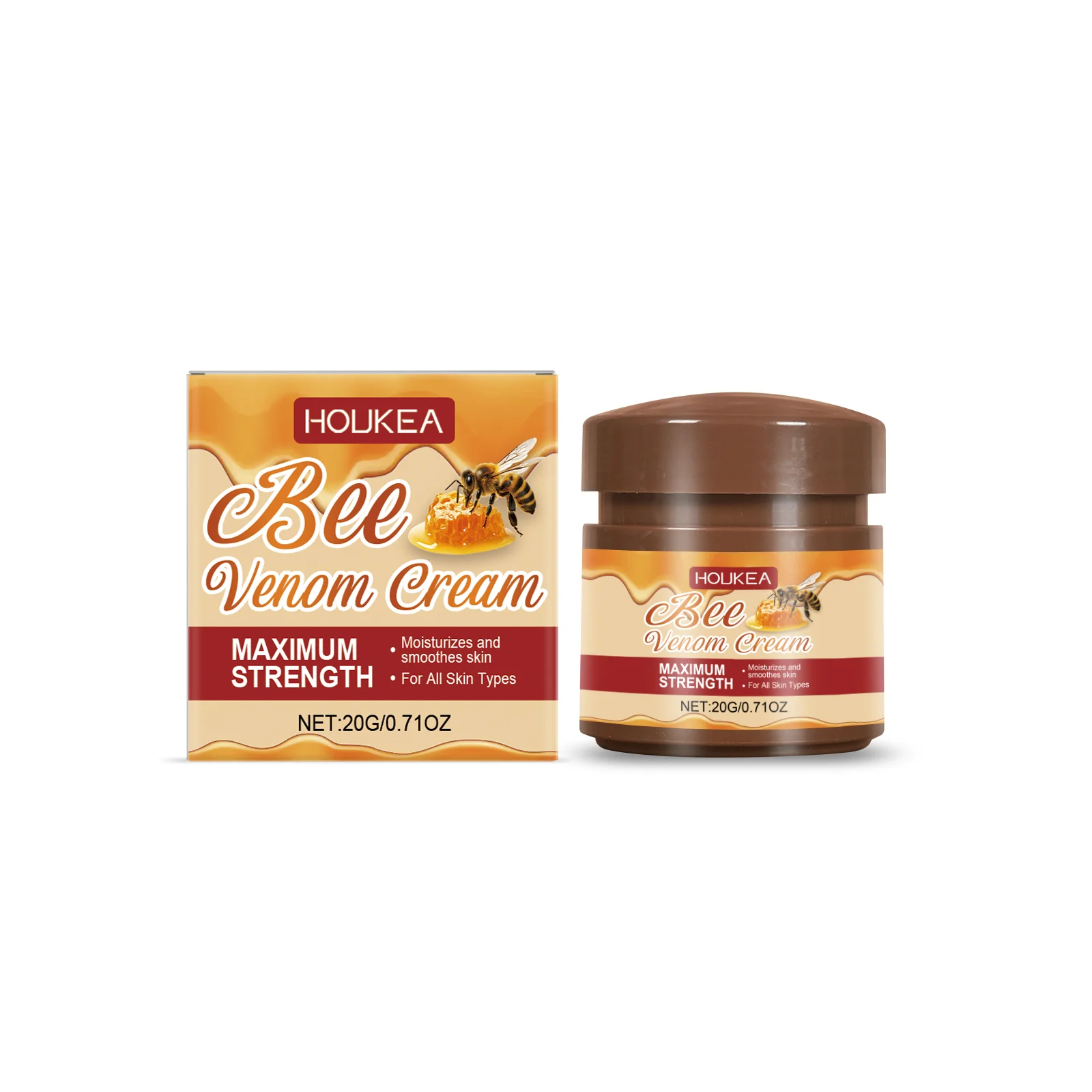 Houkea Bee Venom Body Care Cream Gentle Care for Joints, Waist, and Knees, Massage and Apply the Cream