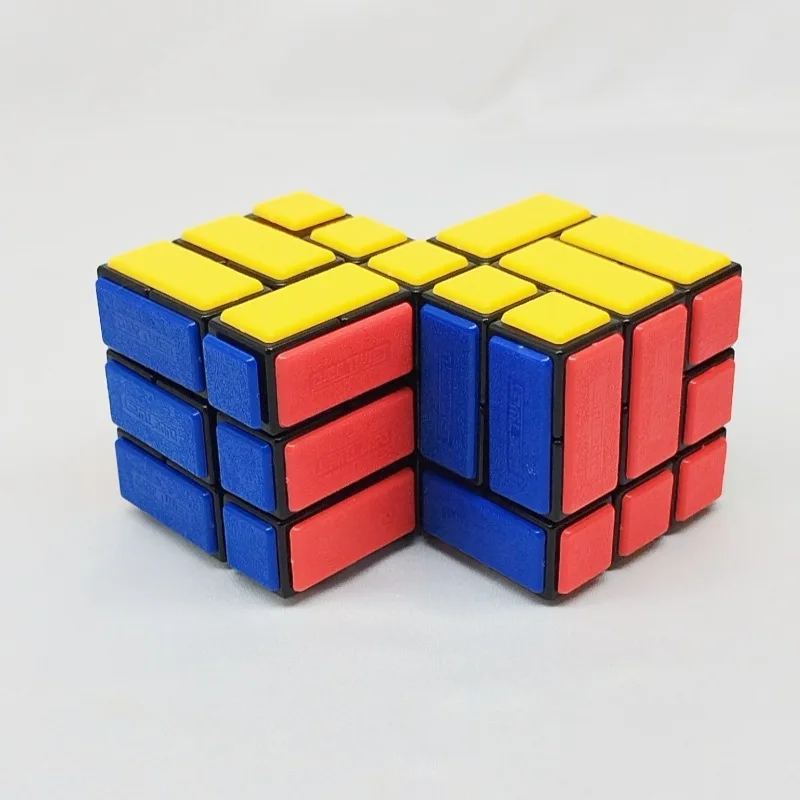 [نافذة] مكعب بيكيوب مزدوج متصل 3x3 مكعب سحري ملزم متصل دوران محدود مكعب لعبة ألغاز تحدي الصعوبة