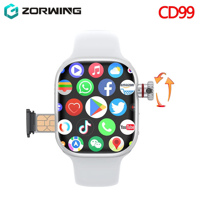 

CD99 Cellular Card Version Smart Watch 2GB/4GB RAM AMOLED Wifi GPS 32GB/64GB ROM Position APP Bluetooth Men Wireless 2024