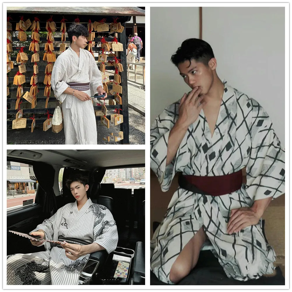 vintage-japanese-kimono-traditional-men's-formal-kimono-cosplay-costume-samurai-clothing-male-striped-long-skirt