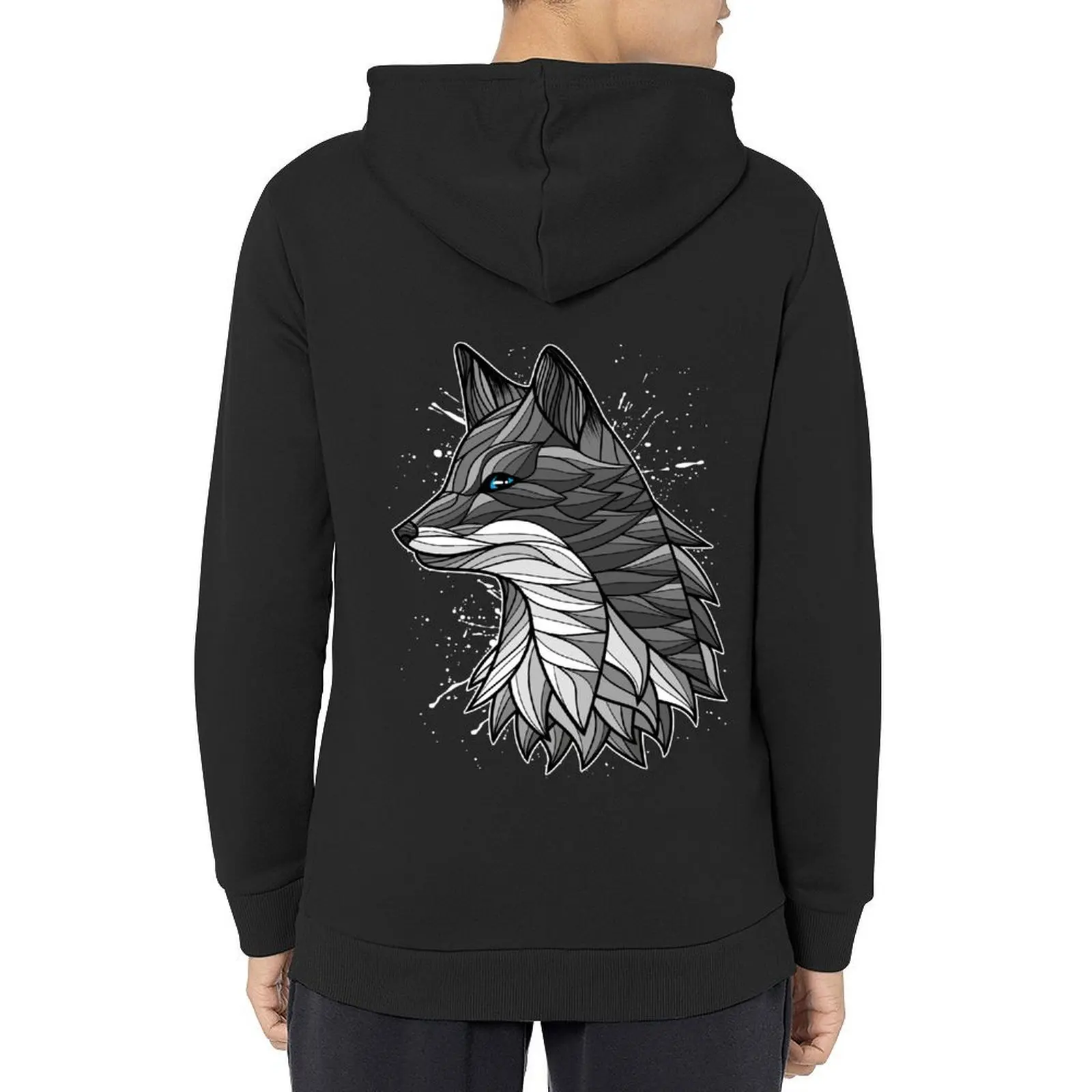 

Stain Fox Tattoo Hoodie blouse korean autumn clothes autumn new products clothes for men hoodie oversize