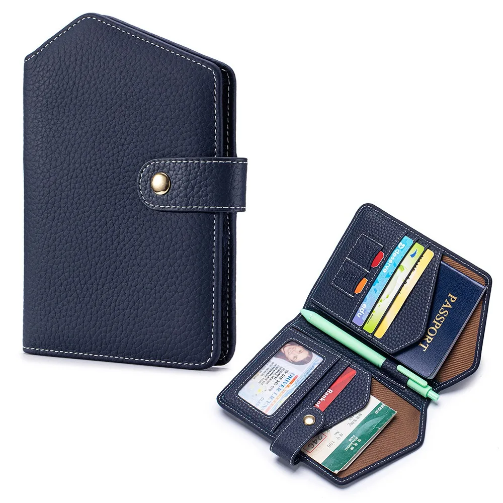 

Passport Holder Women Men Passport Cover Rfid Blocking Travel Wallet Card Case Travel Essentials Document Organizer