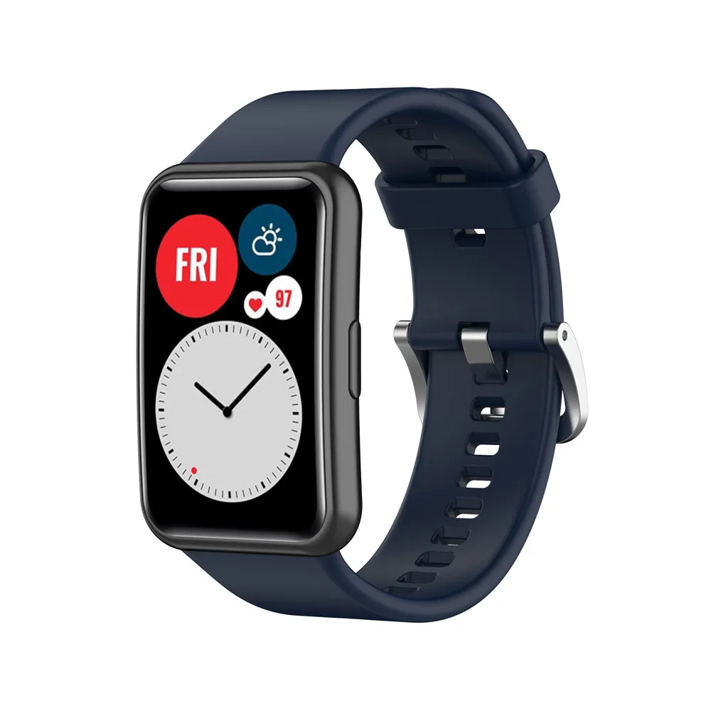 BEHUA Buntes Silikonarmband für Huawei Watch Fit Original Smartwatch-Zubehör, Handgelenksband mit Werkzeug, einfache Anpassung – Detail 34