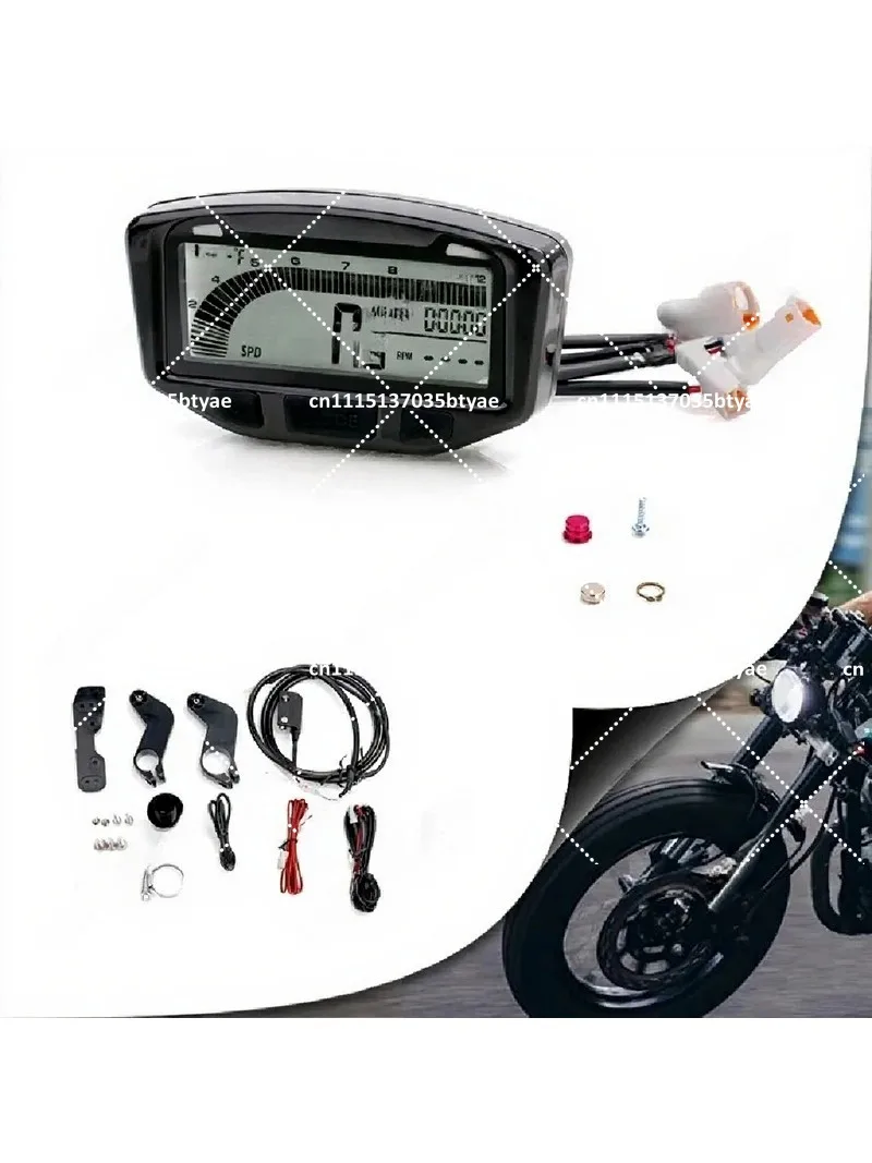 Universal Digital Motorcycle Speedometer Tachometer for UTV ATV Dirt Bike Waterproof