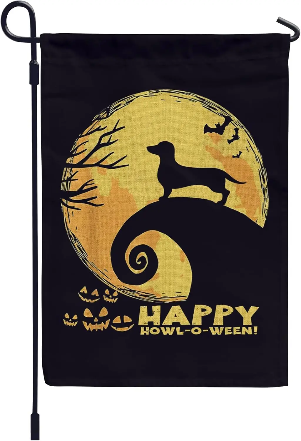 GIOSVE Halloween Garden Flags, Halloween Decorations, Halloween Gifts, Garden Flags 12x18 Double Sided, Happy Halloween Dog Yard