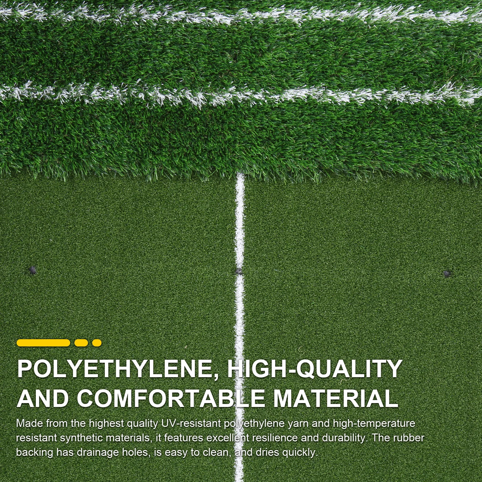 

Golf Putting Training Mat Dual Turf Golf Hitting Mat 11mm Short and 40mm Rough Grass 1.2x1.5m for Beginners and Advanced Players