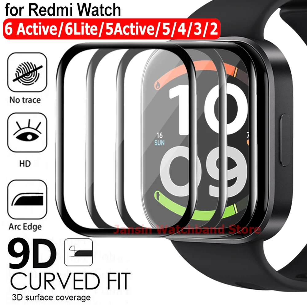 Screen Protector for Redmi Watch 6 Active/6Lite/5Active/5Lite Cover Anti-scratch Film for Xiaomi Redmi Watch 5 4 3 2 Accessories