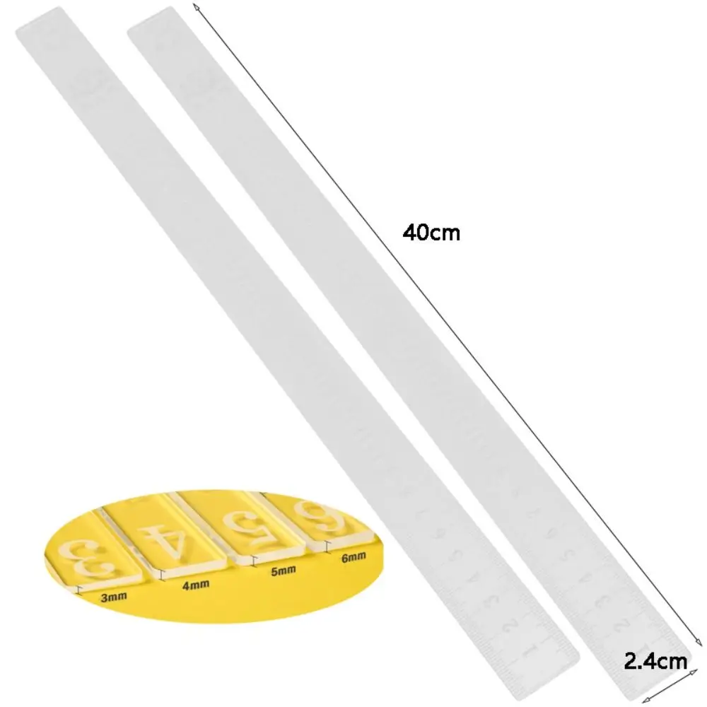 30cm Thickness Cookie Balance Ruler Acrylic Biscuit Cake Rolling Tool Tranasparent Laser Engraving Scale