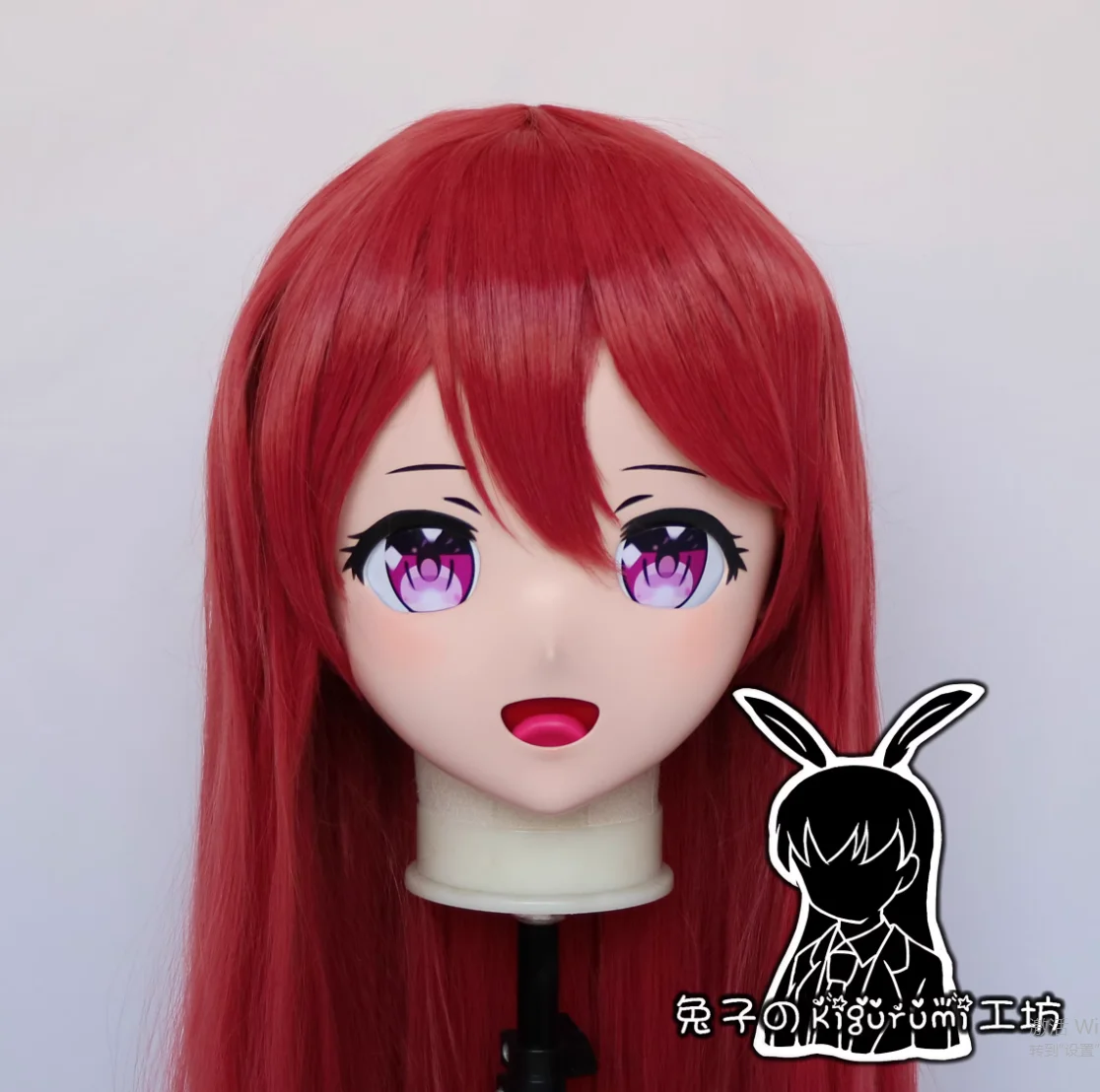 (RB28041)Customize Full Head Quality Handmade Female/Girl Resin Japanese Anime Cartoon Character Kig Cosplay Kigurumi Mask