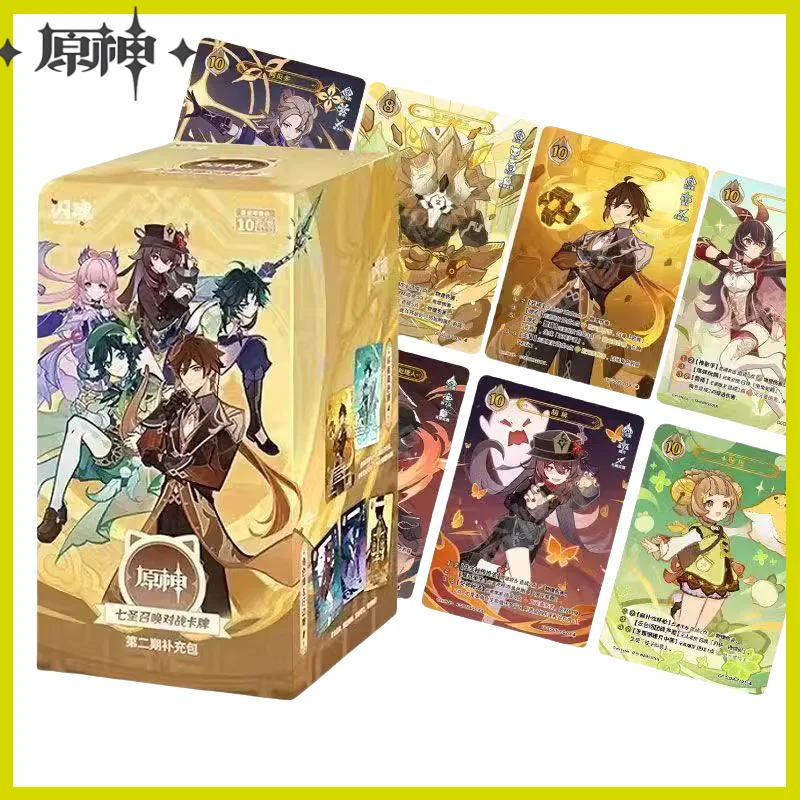 

Genius Invokation Tcg Battle Подлинная карта Genshin Impact Vol.2 Карта Hu Tao Raiden Shogun Коллекционная карта персонажей аниме Детская игрушка