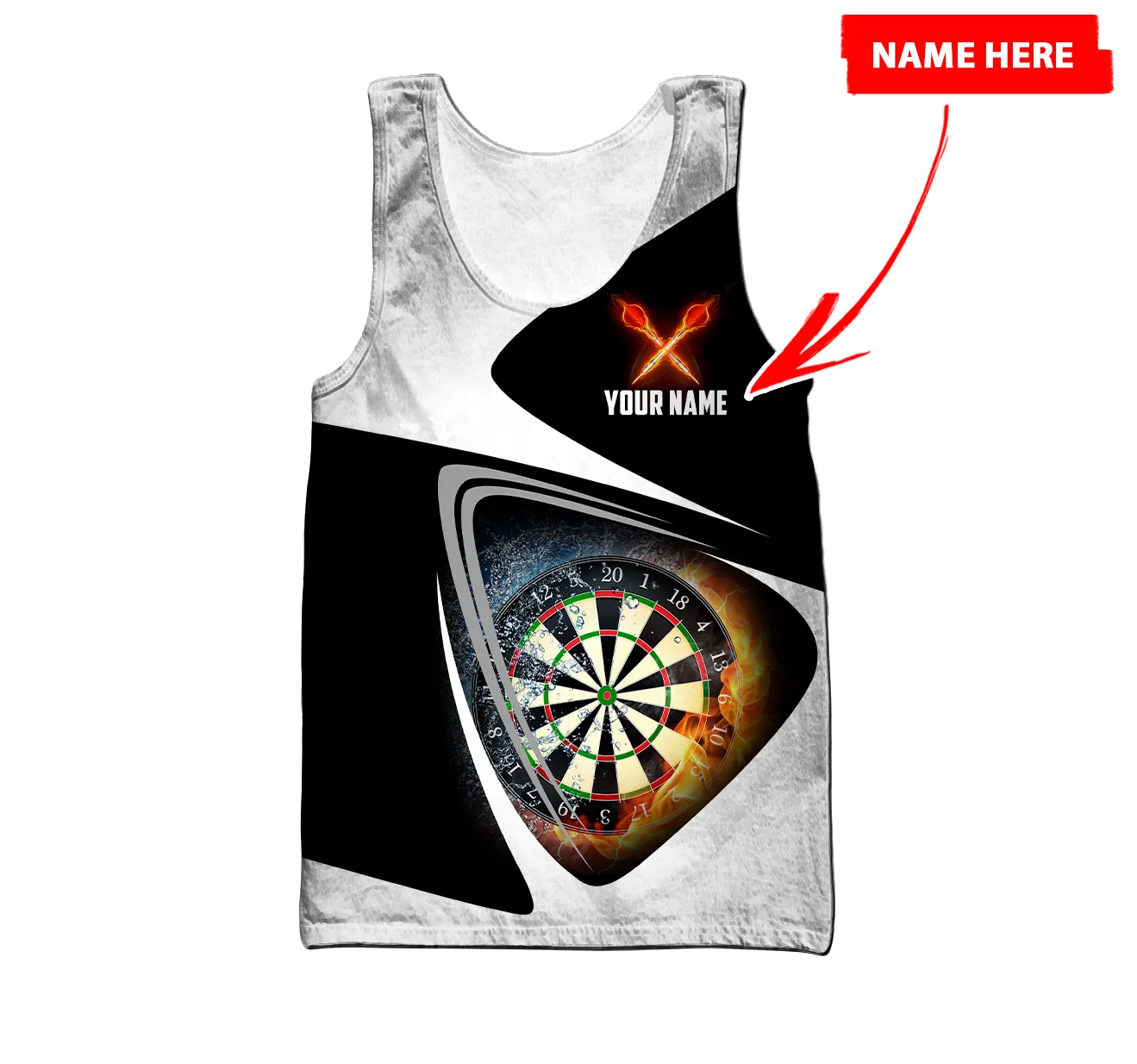PLstar Cosmos 3DPrinted Darts Player Sport Custom Name Harajuku Casual Tank Top Vest Unique Unisex Men/Women Sleeveless Style-1