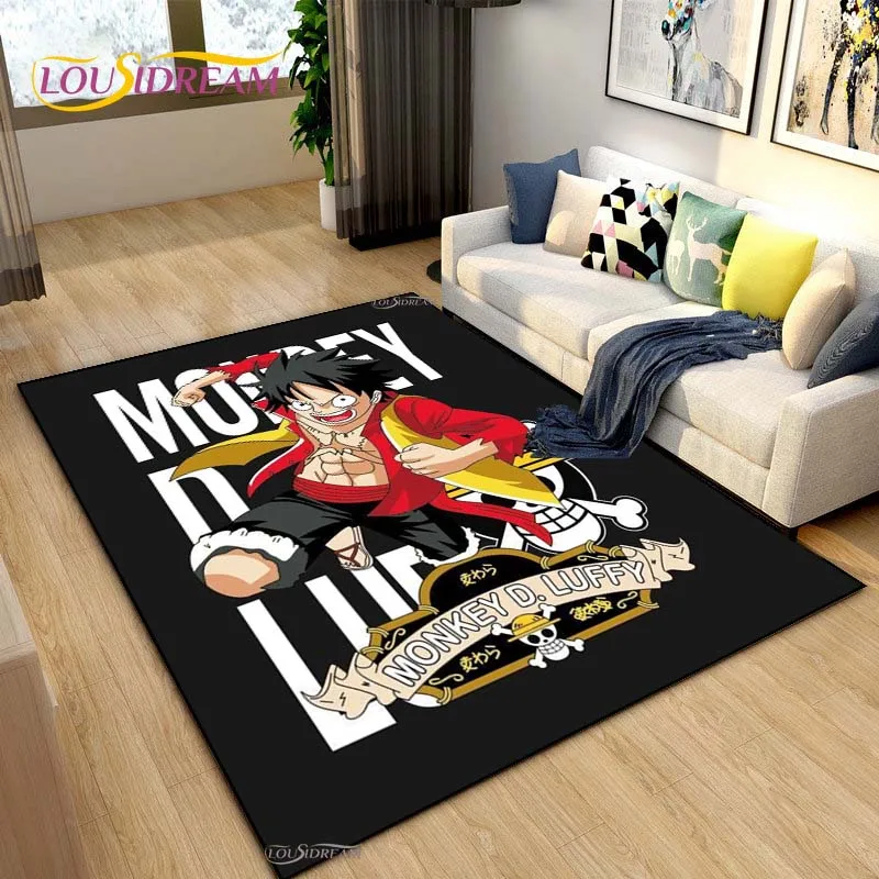 One Piece Cartoon Anime Cute Carpet for Living Room Bedroom Rug Table Kitchen Door Kids Un-slip Floor Mat Alfombra Birthday gift