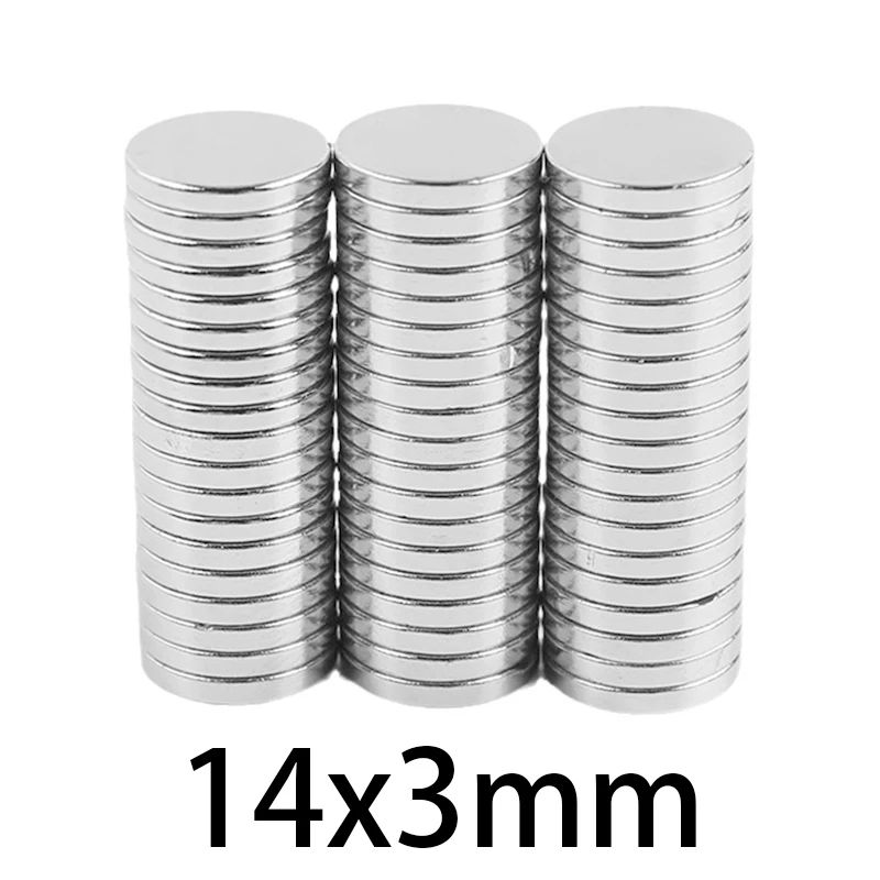 8/10/20/50/100/200PCS 14x3mm NdFeB Round Super Strong Strong Permanent Neodymium Magnets Free Shipping Magnets 14*3 mm