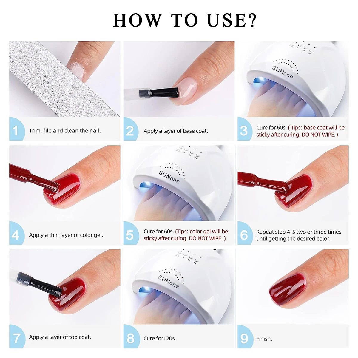 مجموعة طلاء أظافر جل لامع وردي عاري مكون من 6 قطع - طلاء جل بالأشعة فوق البنفسجية/LED لصالونات التجميل المنزلية DIY مانيكير - يدوم طويلاً، لامع، وD #6