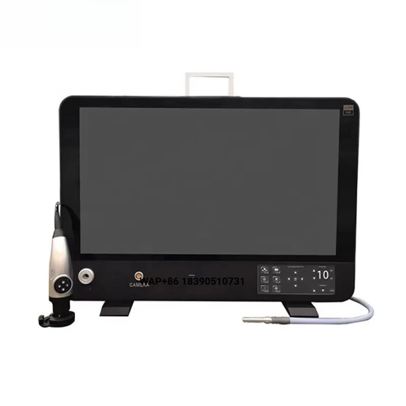 4K medical endoscopic  system with integrated LED and touchscreen for use in veterinary otolaryngology, urology, and gynec