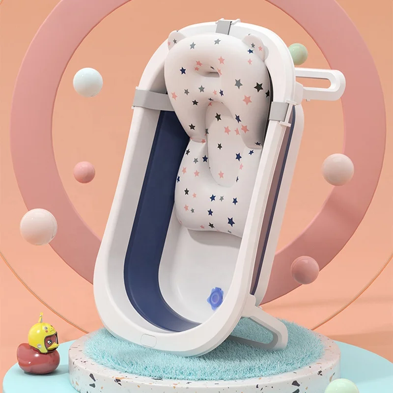 Folding Baby Tub Non-slip Shower Tub Household Thickened Large Newborn Children's Bath Tub