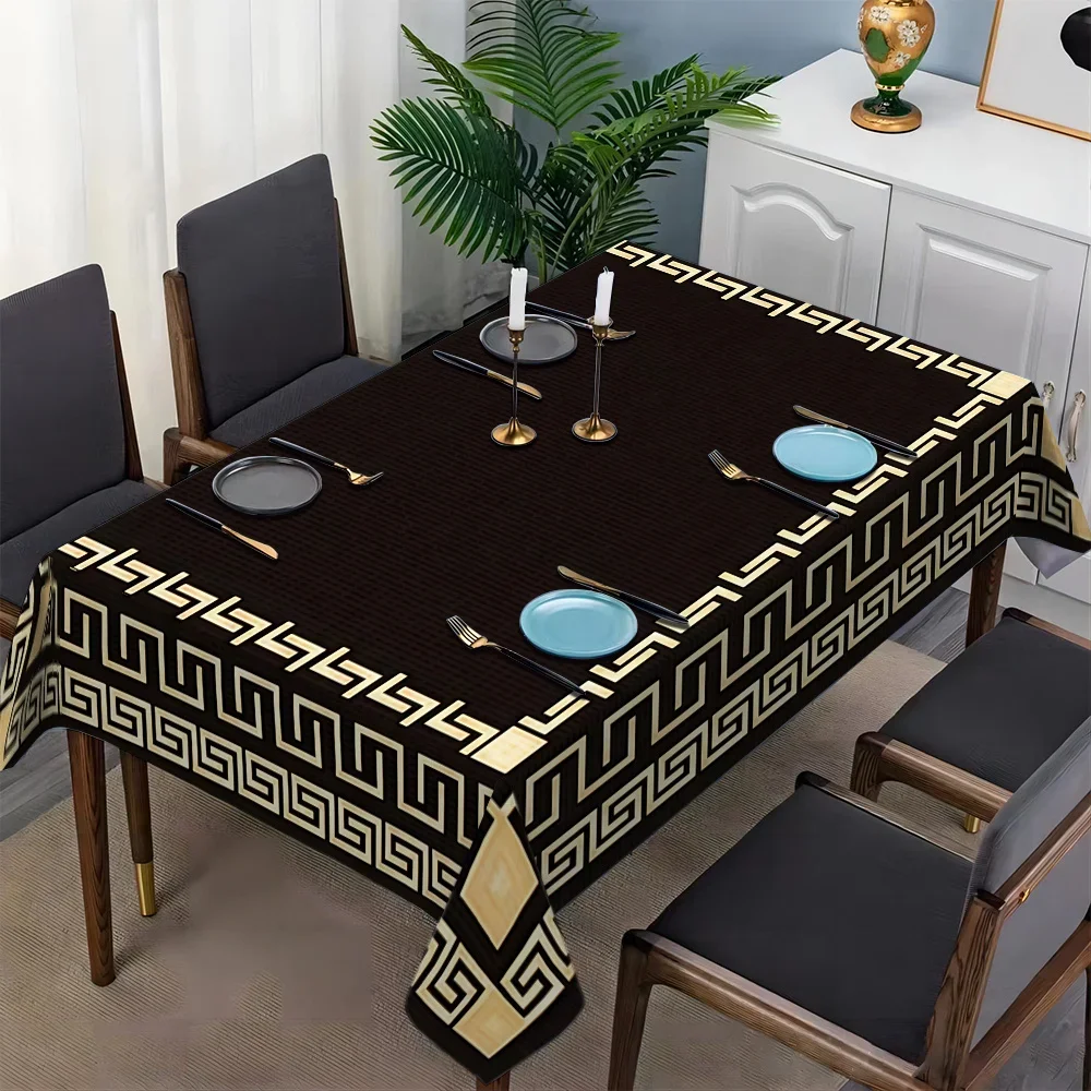 Jit1pc Vintage Patterned Printed Long Rectangular Tablecloth for Dining Tables, Coffee Tables, And Festive Party Decorations