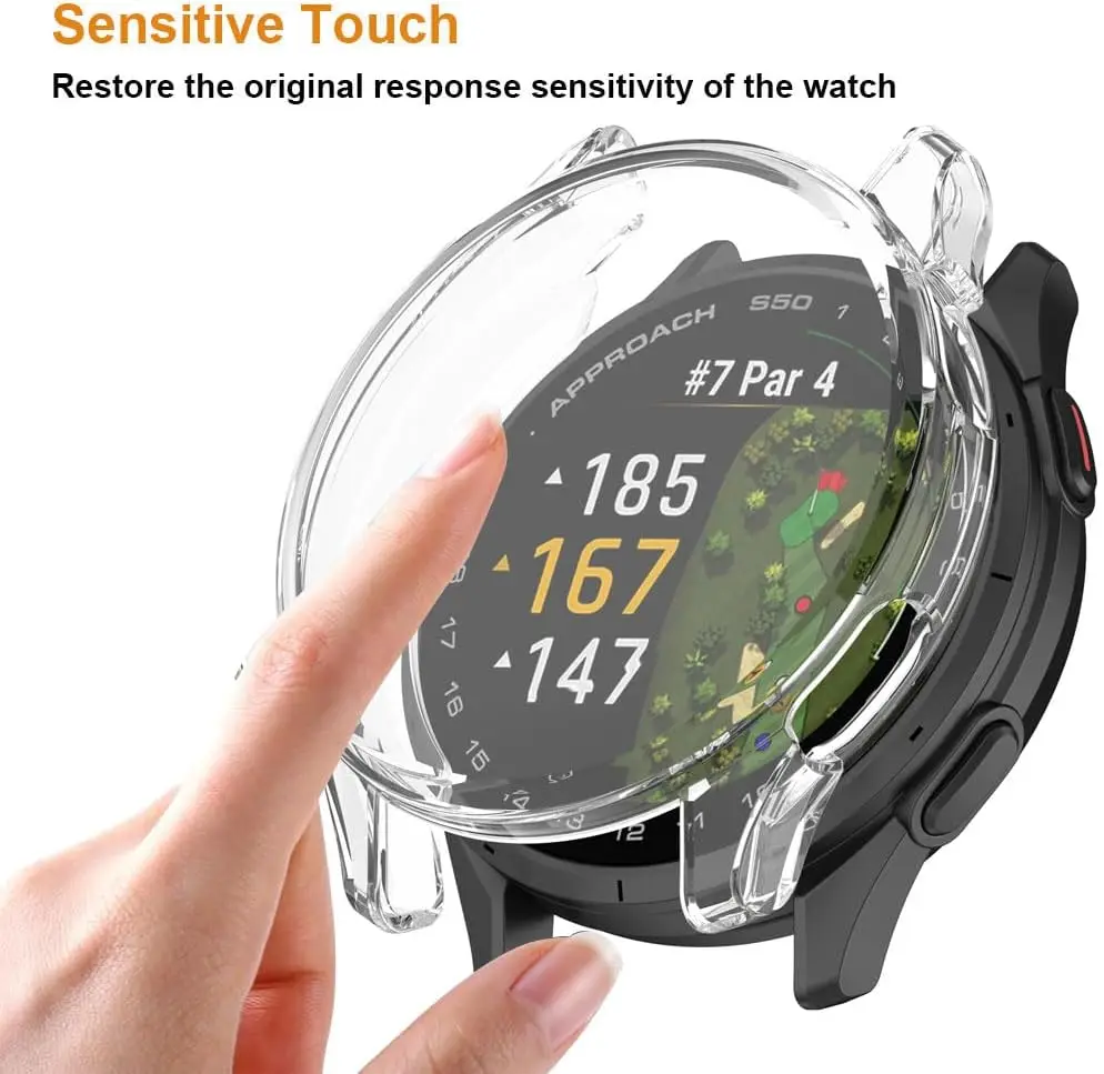 Custodia per orologio in TPU per Garmin Approach S50 Guscio protettivo Protezione per schermo Copertura antigraffio per accessori Garmin Approach S50