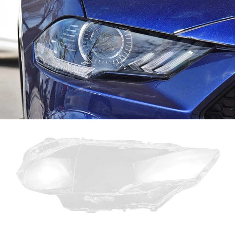 

1PCS Car Headlight Lens Headlight Cover Shell Replacement For Ford Mustang 2018 2019 2020