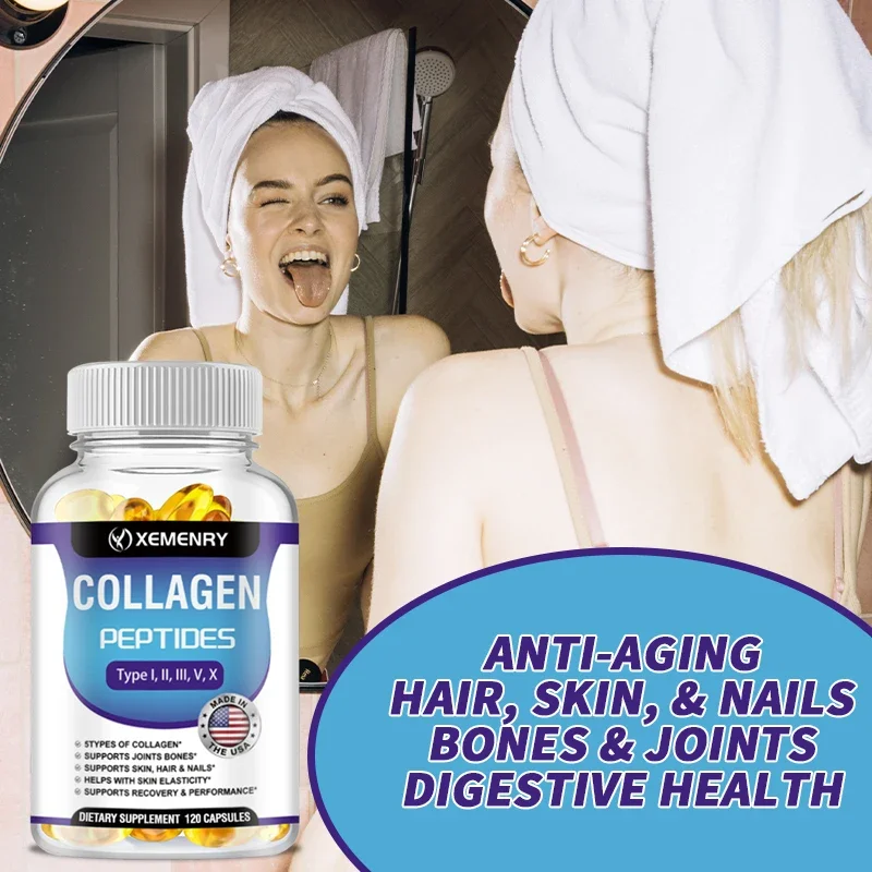 

Collagen Peptide - Anti-Aging, Anti-oxidation, Anti-wrinkle, Type I, II, III, V Premium Collagen Complex