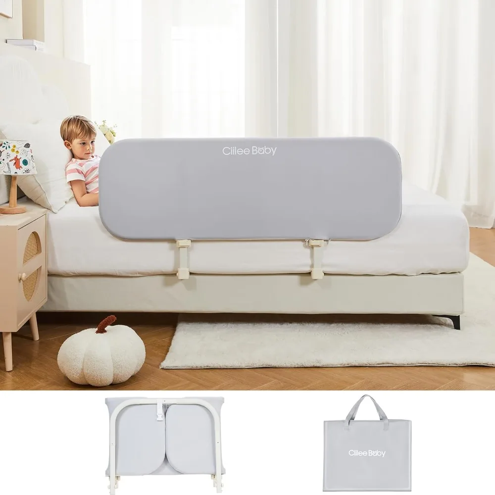 

Bed Rail for Toddlers Portable Travel Kids Beds Guard Rails for Queen Bed Foldable Children Side Railing for Twin Beds Adjustab