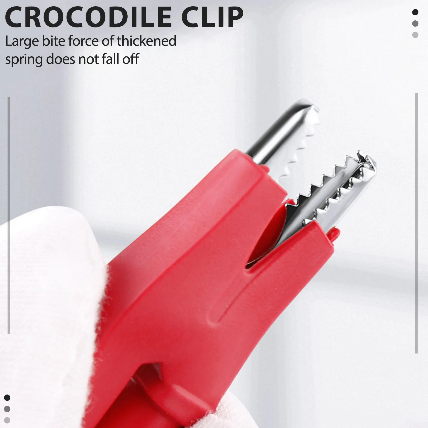 Clip de cocodrilo de 1M de largo a enchufe Banana, par de cables de prueba para multímetro