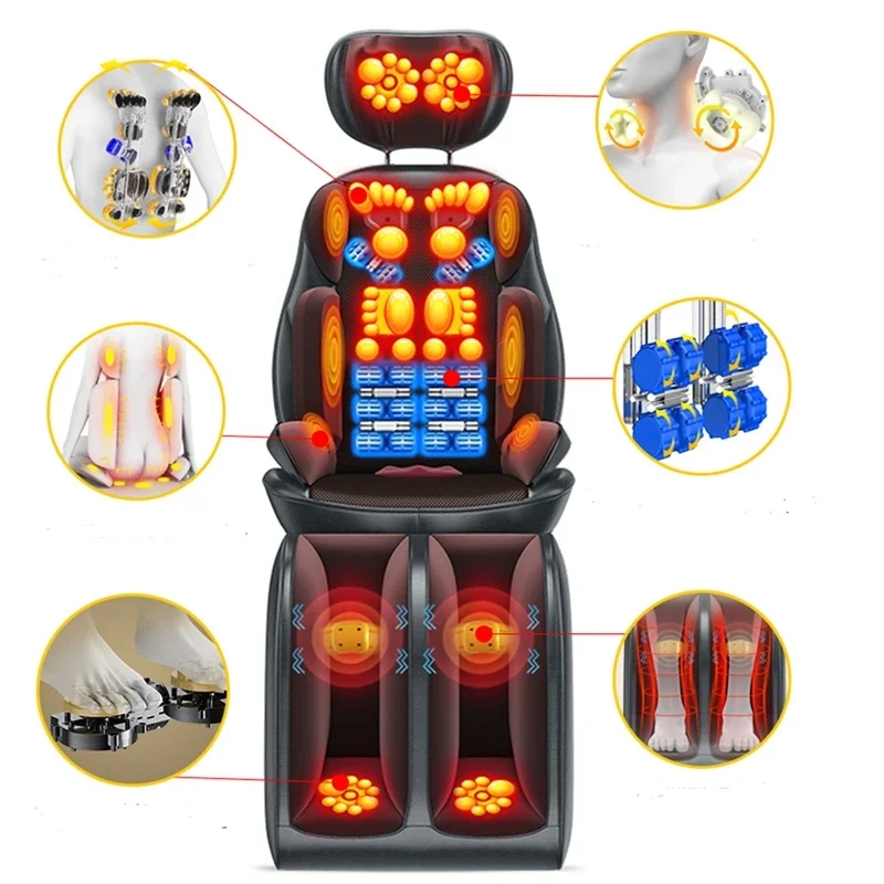 

Lying and Sitting Neck Massage - Full Package Hot Compress Relaxation Treatments Multi-functional Car Kneading Chair Cushion