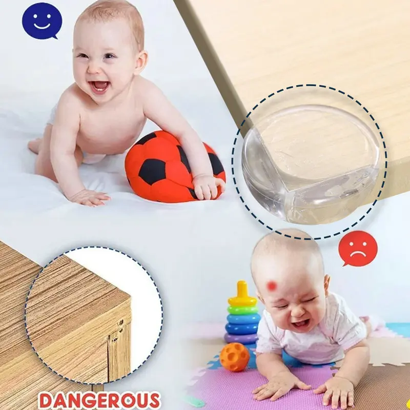 المضادة للتصادم زاوية سيليكون شفاف ركن ملصق الجدول ركن خزانة غطاء فوق البوتاجاز لإخراج الأدخنة المضادة للتصادم غطاء حماية الزاوية #5