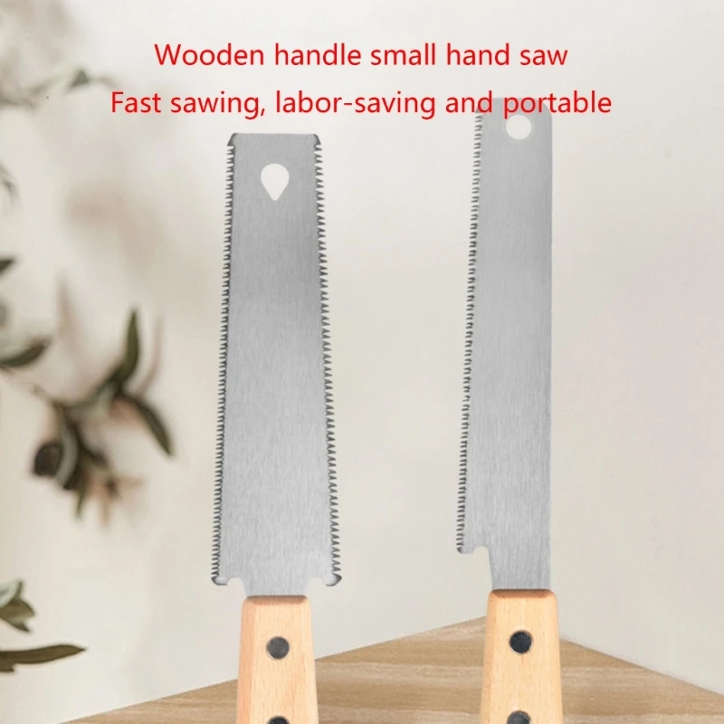 SK5 Double Edged Japanese Hand Saw Wooden Handle Hand Saw Woodworking Pull Sawing Flexible Trim Sawing Fast Cutting Tool