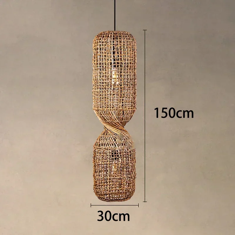 Japanse Wabi Sabi Retro Rotan Hanglamp Zen Tea Room Homestay Hotel Restaurant Bar Kroonluchter Home Decor Verlichting