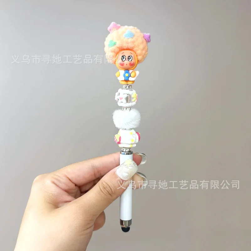 جديد صغير لطيف القلم DIY مطرز لمس القلم قلم محايد اللون الكرتون تمثال طالب اللوازم المدرسية مخزن هدية