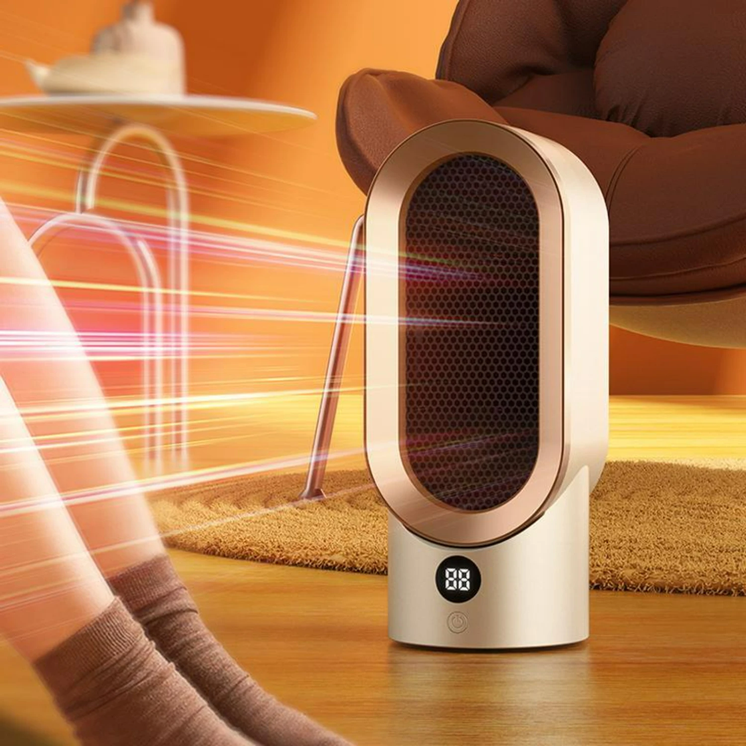 

Compact, Portable and Efficient Desktop Office Heater - Instant Heating Fan for Cozy Warmth - 1 Piece