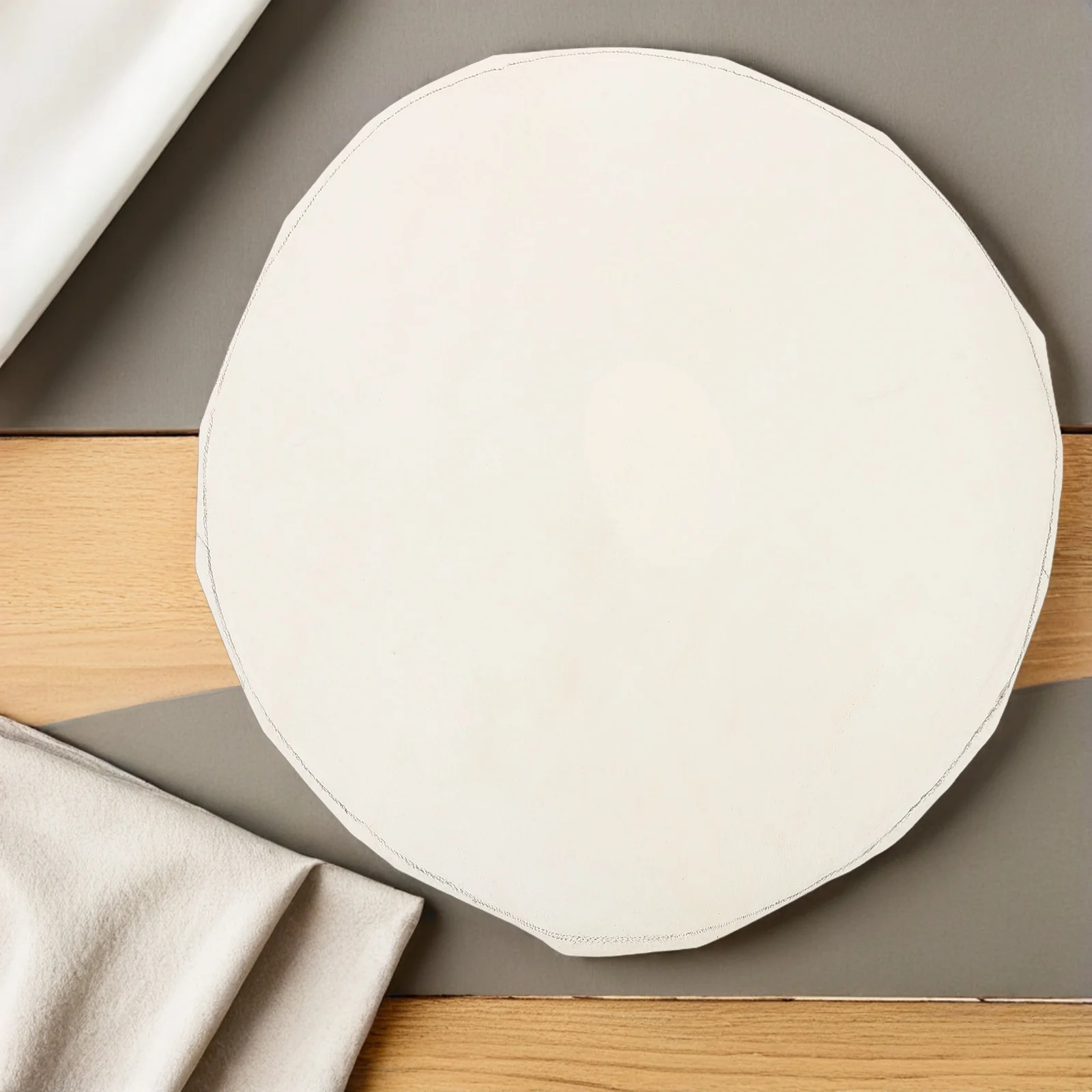 

2Pcs 30Cm Orff Waist Drum Untanned Goat Skin Replacement Head Tear Resistant Flat Round Drum Skin for Percussion Instruments