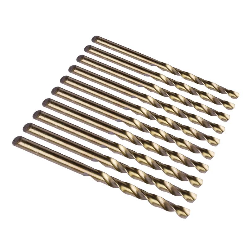 

HSS High Speed Steel Mini Drill Bits Fit for Drilling Holes in Alloy Steel,Nonferrous Metal, cast Iron Hard Plastics 10x