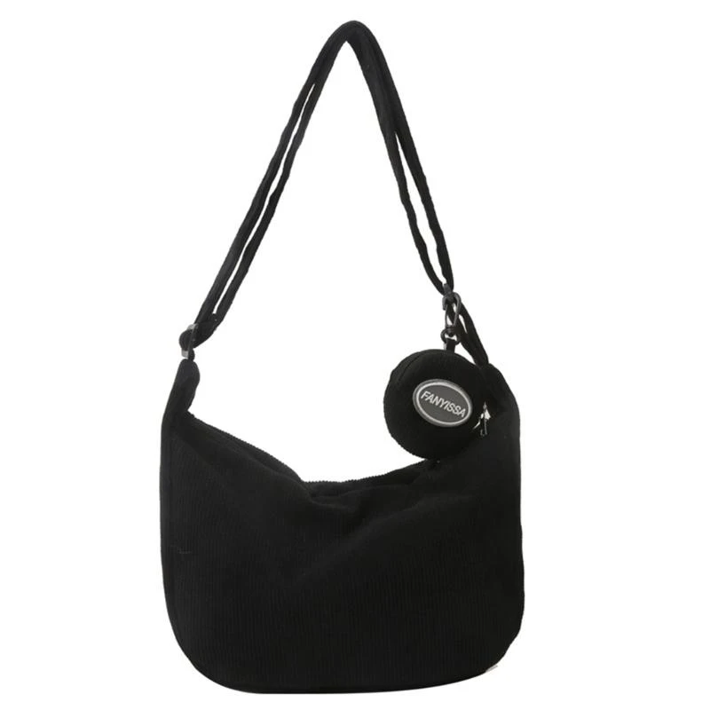 

Fashionable Shoulder Bags Corduroy Crossbody Bag for Women Grils Work Travel