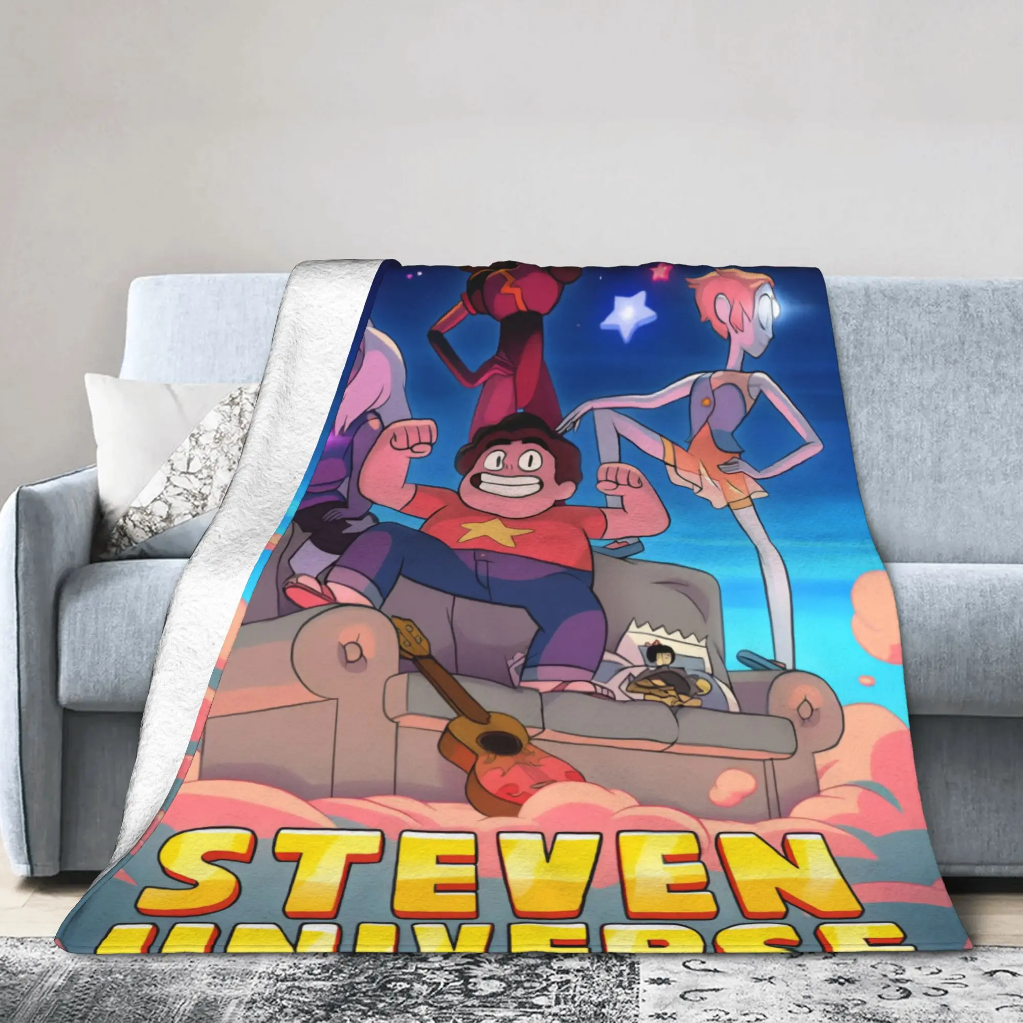 Custom 3D Printed Steven Universe Blankets Soft Flannel Sprint Children Gift Cartoon Throw Blanket for Sofa Outdoor Bedroom