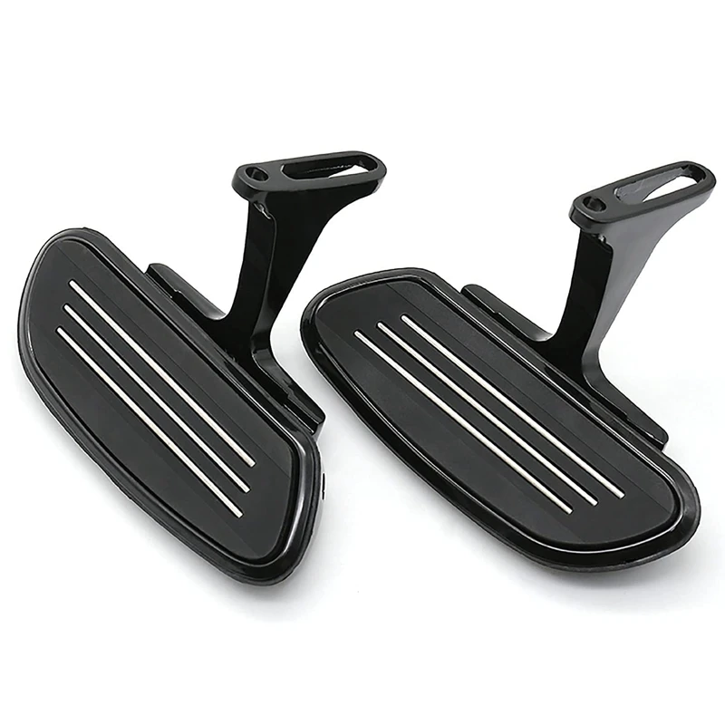 Motorcycle Passenger Floorboard Streamliner Footboard For Glide 1993-2022 (Black)