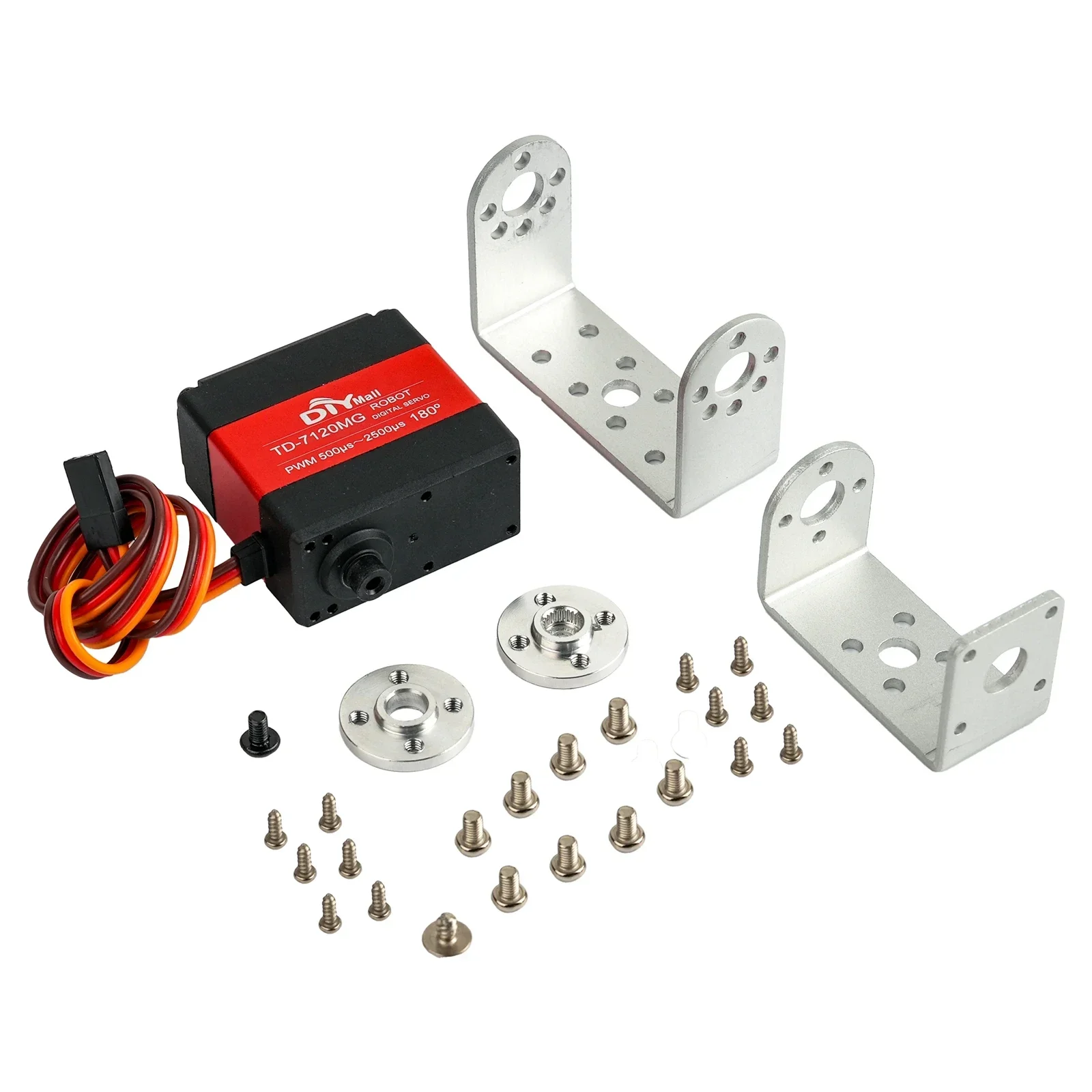 TD-7120MG 20KG double axe métal numérique Servo RC 180/270 Angle contrôlable en acier engrenage carbone brosse moteur Servos pour RC voiture Robot