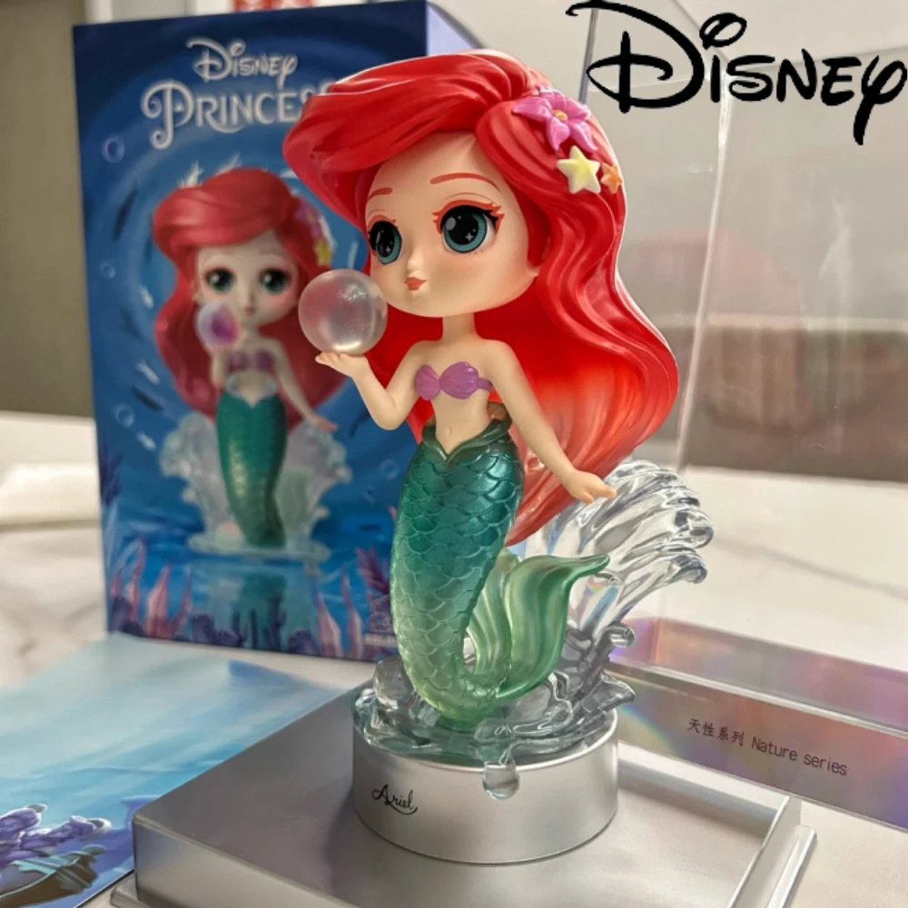 Genuine Original New Disney Princess Dolls Nature Series Blind Box Hand-me-downs Ornaments Girls Toys Gifts Snow Le Pei Ariel