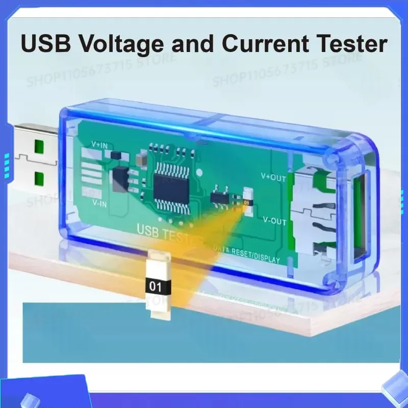 for USB Charger Tester 6.5A Low Resistance 1mOhm Sampling QC FCP SCP DCP AFC Apple Fast Charge Detector Voltage Current Meter