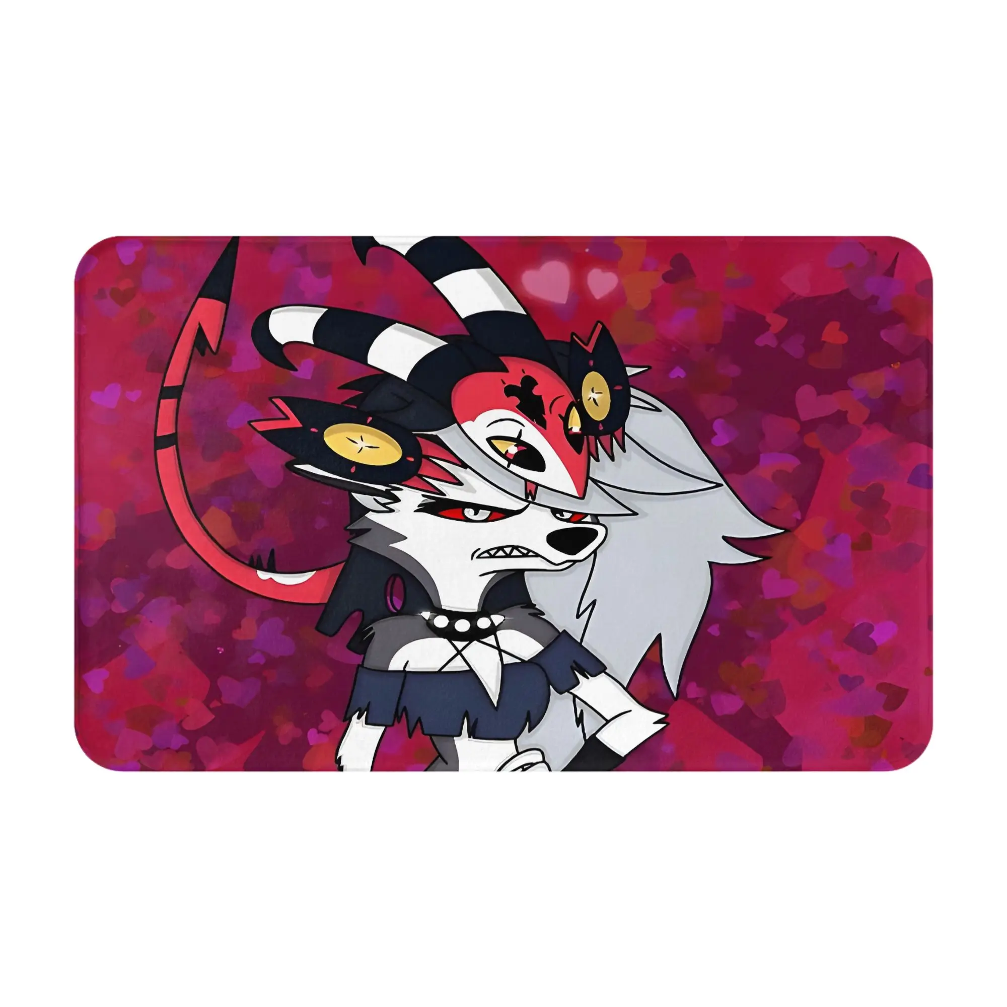 Blitzo And Loona Decorations Bath Mat Helluva Boss Doormat Kitchen Carpet Entrance Door Rug Home Decor