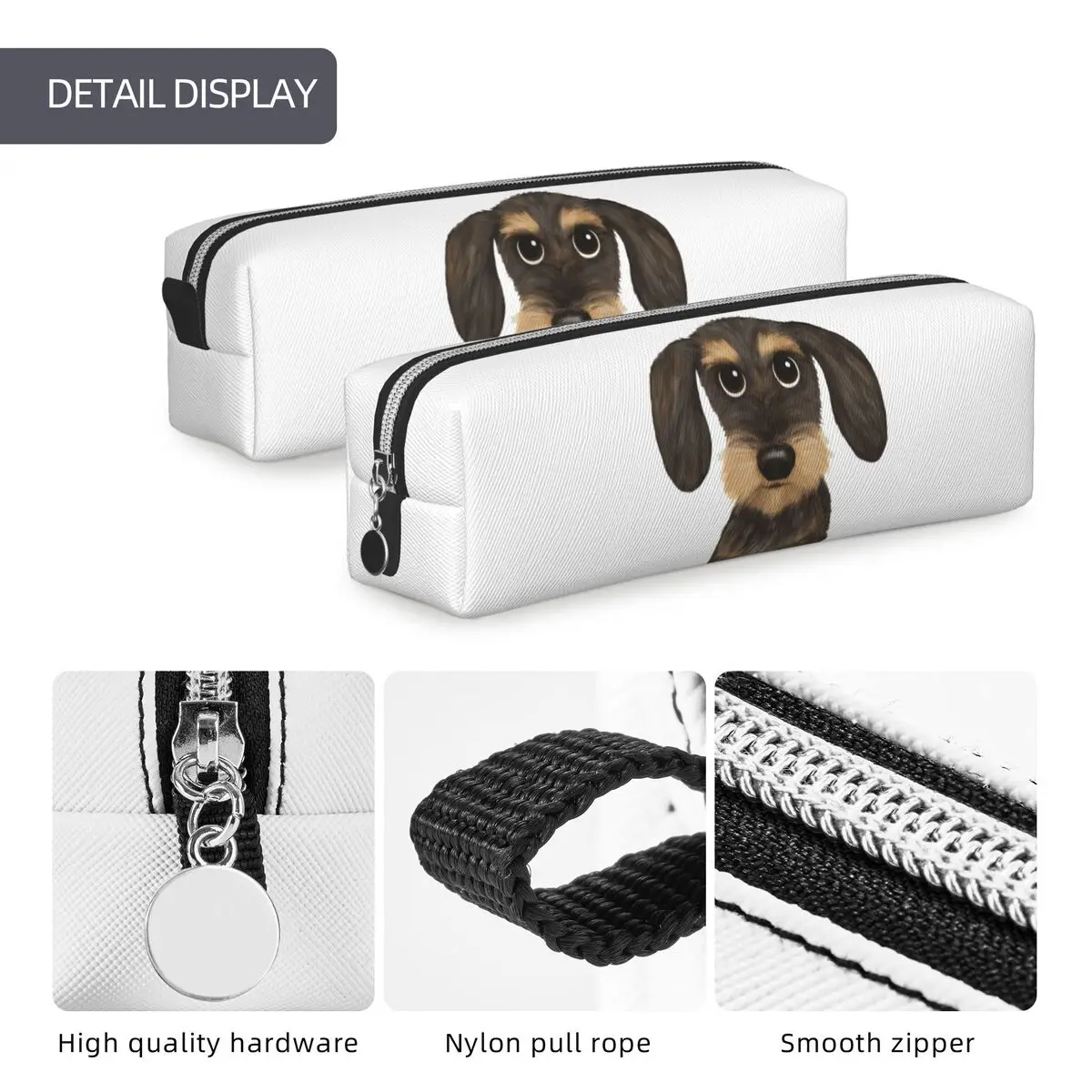 Wirehaired Dachshund لطيف سلك الشعر Wiener الكلب على ظهره رائجة البيع Daypack بنين بنات BookBag الأطفال حقيبة مدرسية مقلمة