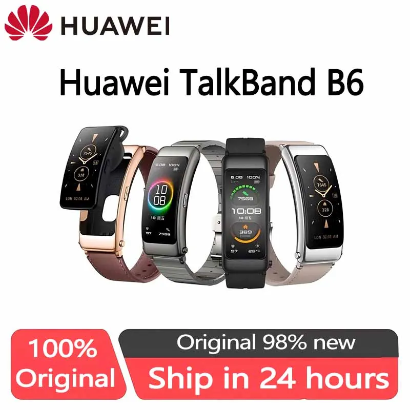 Оригинальный смарт-браслет Huawei TalkBand B6 Bluetooth 5,2 1,53-дюймовый AMOLED-экран Kirin A1, процессор для звонков, наушники Talk Band