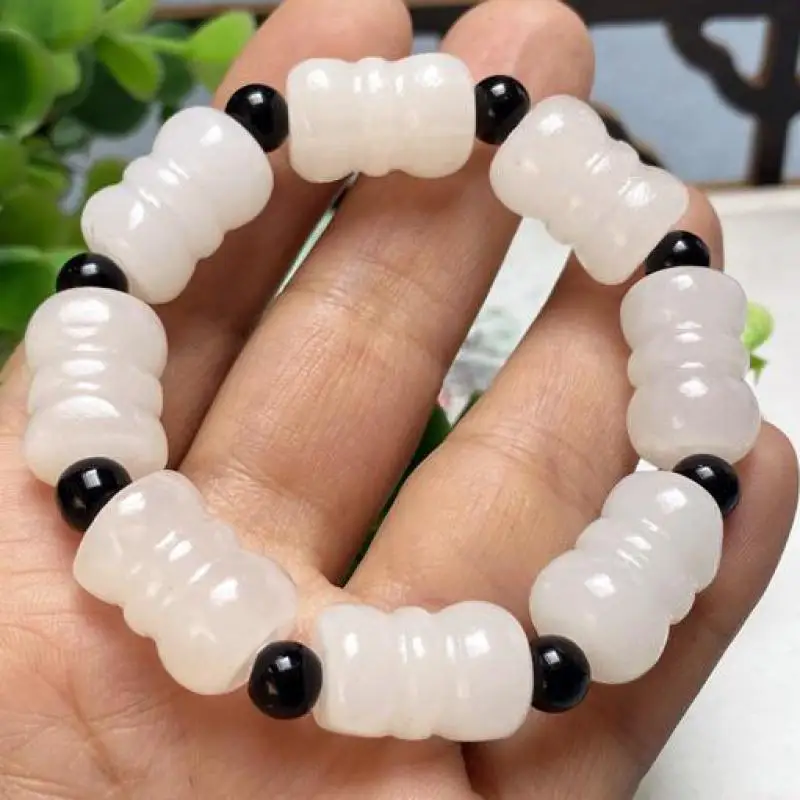 Natural Afghanistan Jade Bracelet Men Women Healing Gemstone Fine Jewelry Genuine Afghan Jade Bamboo Bracelets Bangles