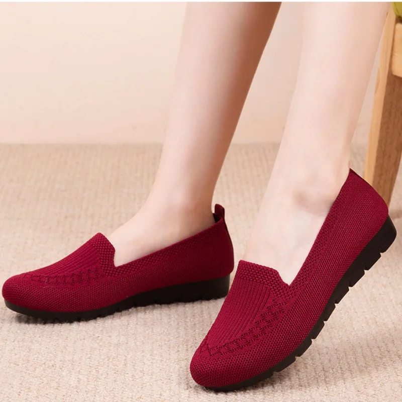 New Casual Summer Mesh Breathable Shoes Women\'s Slip on Flat Shoes Ladies  Comfortable Lightweight Sneaker Flats Footwear